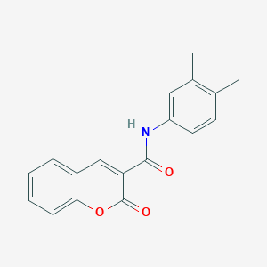 molecular formula C18H15NO3 B2997850 N-(3,4-dimethylphenyl)-2-oxo-2H-chromene-3-carboxamide CAS No. 304887-43-2