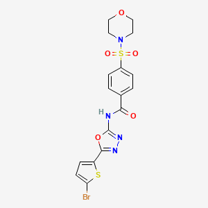 molecular formula C17H15BrN4O5S2 B2997862 N-(5-(5-bromothiophen-2-yl)-1,3,4-oxadiazol-2-yl)-4-(morpholinosulfonyl)benzamide CAS No. 1021070-81-4