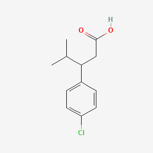 molecular formula C12H15ClO2 B2997866 3-(4-Chlorophenyl)-4-methylpentanoic acid CAS No. 126275-16-9
