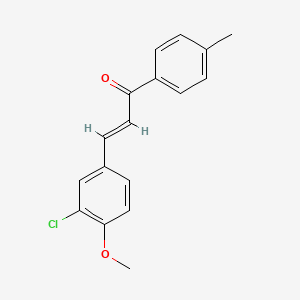 molecular formula C17H15ClO2 B2997876 (E)-3-(3-chloro-4-methoxyphenyl)-1-(4-methylphenyl)prop-2-en-1-one CAS No. 860000-28-8