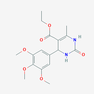 molecular formula C17H22N2O6 B2997882 Ethyl 6-methyl-2-oxo-4-(3,4,5-trimethoxyphenyl)-1,2,3,4-tetrahydropyrimidine-5-carboxylate CAS No. 201287-92-5