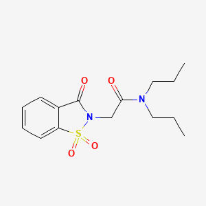 molecular formula C15H20N2O4S B2997888 N,N-二丙基-2-(1,1,3-三氧代-1,2-苯并噻唑-2-基)乙酰胺 CAS No. 899954-11-1