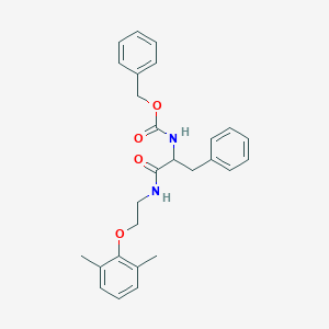 molecular formula C27H30N2O4 B299792 Benzyl 1-benzyl-2-{[2-(2,6-dimethylphenoxy)ethyl]amino}-2-oxoethylcarbamate 