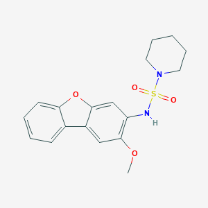 molecular formula C18H20N2O4S B299793 N-(2-methoxydibenzo[b,d]furan-3-yl)-1-piperidinesulfonamide 