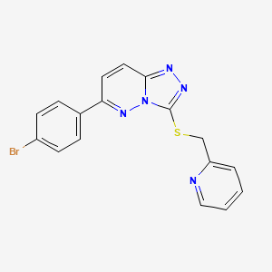 6-(4-Bromophenyl)-3-((pyridin-2-ylmethyl)thio)-[1,2,4]triazolo[4,3-b]pyridazine