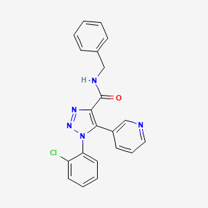 molecular formula C21H16ClN5O B2997950 N-benzyl-1-(2-chlorophenyl)-5-(pyridin-3-yl)-1H-1,2,3-triazole-4-carboxamide CAS No. 1326878-34-5