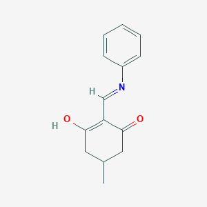 molecular formula C14H15NO2 B2997960 5-Methyl-2-((phenylamino)methylene)cyclohexane-1,3-dione CAS No. 1023878-44-5