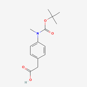 molecular formula C14H19NO4 B2997969 2-(4-(tert-Butoxycarbonyl(methyl)amino) phenyl)acetic acid CAS No. 251643-18-2