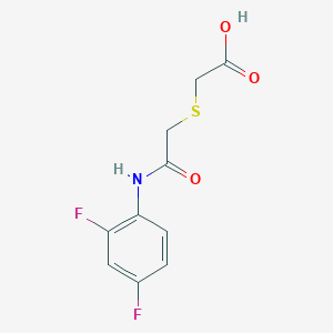 molecular formula C10H9F2NO3S B2997979 2-{[2-(2,4-Difluoroanilino)-2-oxoethyl]sulfanyl}acetic acid CAS No. 338793-67-2