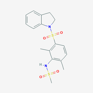 molecular formula C17H20N2O4S2 B299798 N-[3-(2,3-dihydro-1H-indol-1-ylsulfonyl)-2,6-dimethylphenyl]methanesulfonamide 