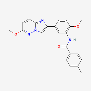 N-[2-methoxy-5-(6-methoxyimidazo[1,2-b]pyridazin-2-yl)phenyl]-4-methylbenzamide