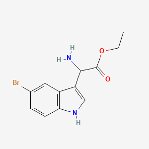 molecular formula C12H13BrN2O2 B2997988 ethyl 2-amino-2-(5-bromo-1H-indol-3-yl)acetate CAS No. 1888488-93-4