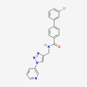 B2997990 3'-chloro-N-((1-(pyridin-3-yl)-1H-1,2,3-triazol-4-yl)methyl)-[1,1'-biphenyl]-4-carboxamide CAS No. 2034270-19-2
