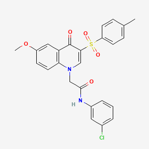 molecular formula C25H21ClN2O5S B2998007 N-(3-氯苯基)-2-(6-甲氧基-4-氧代-3-甲苯磺酰基喹啉-1(4H)-基)乙酰胺 CAS No. 902278-81-3