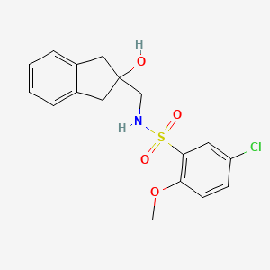 molecular formula C17H18ClNO4S B2998016 5-氯-N-((2-羟基-2,3-二氢-1H-茚-2-基)甲基)-2-甲氧基苯磺酰胺 CAS No. 2034408-60-9