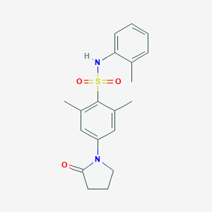 molecular formula C19H22N2O3S B299802 2,6-dimethyl-N-(2-methylphenyl)-4-(2-oxopyrrolidin-1-yl)benzenesulfonamide 