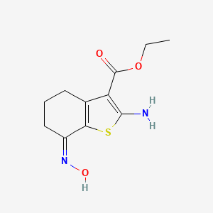 molecular formula C11H14N2O3S B2998027 2-氨基-7-(羟亚氨基)-4,5,6,7-四氢-1-苯并噻吩-3-羧酸乙酯 CAS No. 352553-46-9