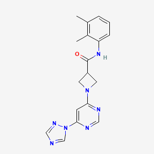 molecular formula C18H19N7O B2998036 1-(6-(1H-1,2,4-三唑-1-基)嘧啶-4-基)-N-(2,3-二甲苯基)氮杂环丁烷-3-甲酰胺 CAS No. 2034279-79-1