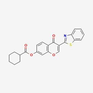 3-(benzo[d]thiazol-2-yl)-4-oxo-4H-chromen-7-yl cyclohexanecarboxylate