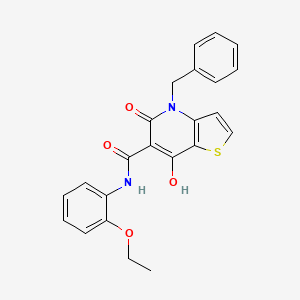 molecular formula C23H20N2O4S B2998047 4-benzyl-N-(2-ethoxyphenyl)-7-hydroxy-5-oxo-4,5-dihydrothieno[3,2-b]pyridine-6-carboxamide CAS No. 1251572-25-4