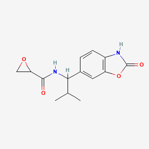 molecular formula C14H16N2O4 B2998067 N-[2-Methyl-1-(2-oxo-3H-1,3-benzoxazol-6-yl)propyl]oxirane-2-carboxamide CAS No. 2411195-29-2