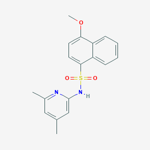molecular formula C18H18N2O3S B299808 N-(4,6-dimethylpyridin-2-yl)-4-methoxynaphthalene-1-sulfonamide 