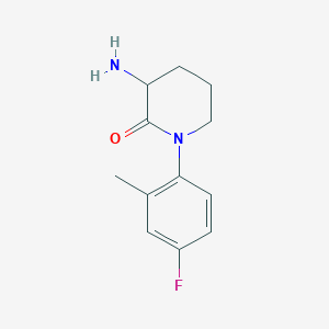 B2998081 3-Amino-1-(4-fluoro-2-methylphenyl)piperidin-2-one CAS No. 1315365-20-8