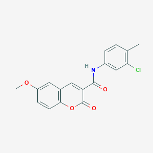 molecular formula C18H14ClNO4 B2998109 N-(3-chloro-4-methylphenyl)-6-methoxy-2-oxo-2H-chromene-3-carboxamide CAS No. 325802-24-2