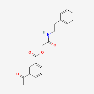 molecular formula C19H19NO4 B2998119 2-Oxo-2-(phenethylamino)ethyl 3-acetylbenzoate CAS No. 1794897-52-1