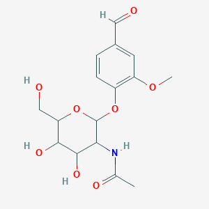 N-[2-(4-formyl-2-methoxyphenoxy)-4,5-dihydroxy-6-(hydroxymethyl)oxan-3-yl]acetamide