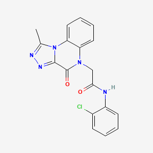 molecular formula C18H14ClN5O2 B2998121 N-(2-氯苯基)-2-(1-甲基-4-氧代-[1,2,4]三唑并[4,3-a]喹喔啉-5(4H)-基)乙酰胺 CAS No. 1359204-94-6