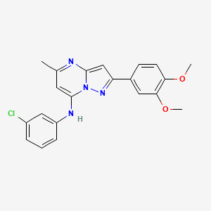 N-(3-chlorophenyl)-2-(3,4-dimethoxyphenyl)-5-methylpyrazolo[1,5-a]pyrimidin-7-amine