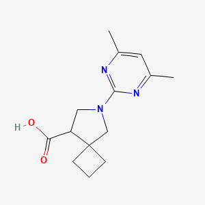 molecular formula C14H19N3O2 B2998134 6-(4,6-Dimethylpyrimidin-2-yl)-6-azaspiro[3.4]octane-8-carboxylic acid CAS No. 2034225-08-4