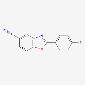 molecular formula C14H7FN2O B2998136 2-(4-Fluorophenyl)-1,3-benzoxazole-5-carbonitrile CAS No. 2098577-84-3