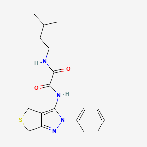 N-(3-methylbutyl)-N'-[2-(4-methylphenyl)-4,6-dihydrothieno[3,4-c]pyrazol-3-yl]oxamide