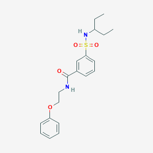 molecular formula C20H26N2O4S B299816 3-(pentan-3-ylsulfamoyl)-N-(2-phenoxyethyl)benzamide 