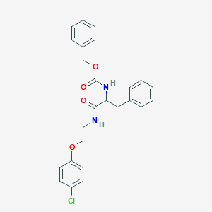 Benzyl 1-benzyl-2-{[2-(4-chlorophenoxy)ethyl]amino}-2-oxoethylcarbamate