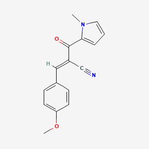 (E)-3-(4-methoxyphenyl)-2-[(1-methyl-1H-pyrrol-2-yl)carbonyl]-2-propenenitrile