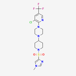 1-[3-chloro-5-(trifluoromethyl)pyridin-2-yl]-4-{1-[(1-methyl-1H-imidazol-4-yl)sulfonyl]piperidin-4-yl}piperazine