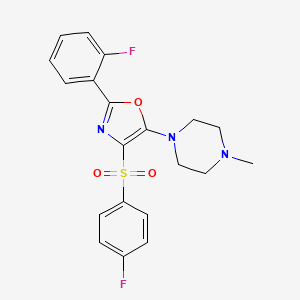 2-(2-Fluorophenyl)-4-((4-fluorophenyl)sulfonyl)-5-(4-methylpiperazin-1-yl)oxazole
