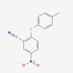 molecular formula C14H10N2O2S B2998187 2-[(4-Methylphenyl)sulfanyl]-5-nitrobenzonitrile CAS No. 849458-07-7
