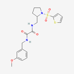 N1-(3-methoxybenzyl)-N2-((1-(thiophen-2-ylsulfonyl)pyrrolidin-2-yl)methyl)oxalamide