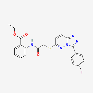 Ethyl 2-(2-((3-(4-fluorophenyl)-[1,2,4]triazolo[4,3-b]pyridazin-6-yl)thio)acetamido)benzoate