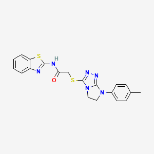 N-(benzo[d]thiazol-2-yl)-2-((7-(p-tolyl)-6,7-dihydro-5H-imidazo[2,1-c][1,2,4]triazol-3-yl)thio)acetamide