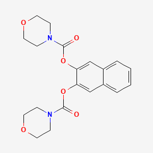 molecular formula C20H22N2O6 B2998208 3-(Morpholine-4-carbonyloxy)naphthalen-2-yl morpholine-4-carboxylate CAS No. 501104-86-5
