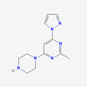 2-methyl-4-(piperazin-1-yl)-6-(1H-pyrazol-1-yl)pyrimidine