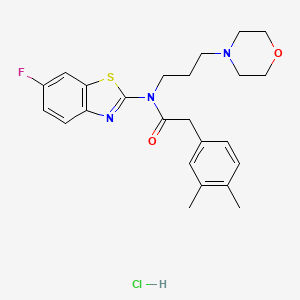 2-(3,4-dimethylphenyl)-N-(6-fluorobenzo[d]thiazol-2-yl)-N-(3-morpholinopropyl)acetamide hydrochloride
