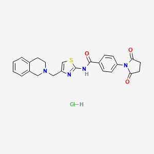 N-(4-((3,4-dihydroisoquinolin-2(1H)-yl)methyl)thiazol-2-yl)-4-(2,5-dioxopyrrolidin-1-yl)benzamide hydrochloride