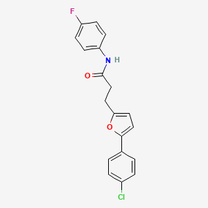3-[5-(4-chlorophenyl)-2-furyl]-N-(4-fluorophenyl)propanamide