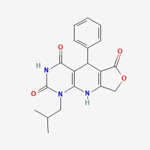 13-(2-Methylpropyl)-8-phenyl-5-oxa-2,11,13-triazatricyclo[7.4.0.0^{3,7}]trideca-1(9),3(7)-diene-6,10,12-trione